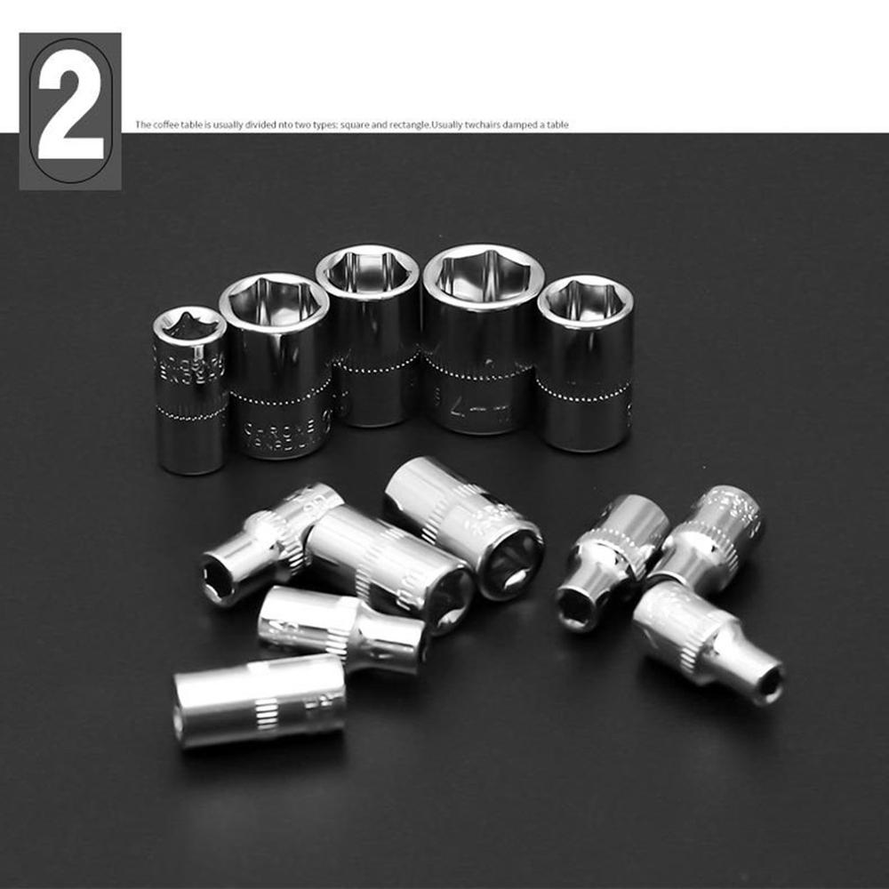 46-Piece Auto Repair Kit Tool Car Maintenance Car Sleeve Car Repair Kit Set Chrome Vanadium Steel BLACK