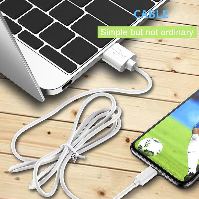 Rock originele usb-kabel voor iphone  x 8 7 plus datasynchronisatiekabel usb-oplaadkabel voor iphone 6 6s plus 5s 2.4a snellaadkabel