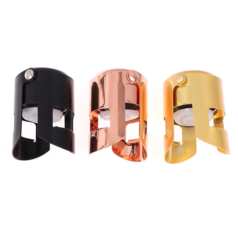 1PC Stainless Steel Bottle Cap Champagne Red Wine Silica Gel Preservation Cap Wine Stopper Kitchen Bar Tool