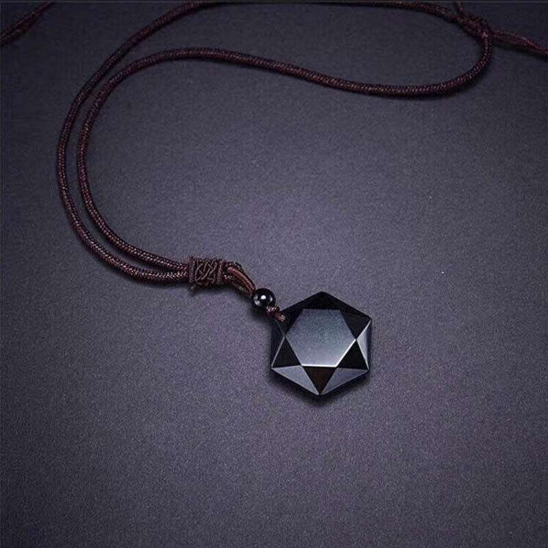 Natuurlijke Obsidiaan Energie Stenen Hanger Kralen Ketting Charm Sieraden Mode Accessoires Hand-Gesneden Baby Lucky Amulet