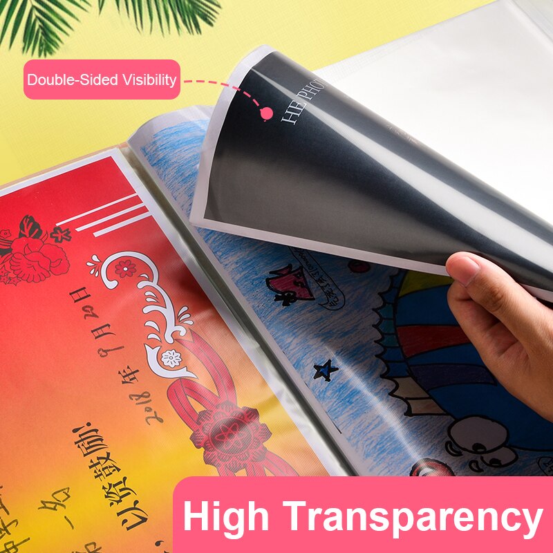 File Folder A3 Picture Certificate Storage 30/40/60 Pages Insert Brochure Poster Art Works Collection Paintings Favorites