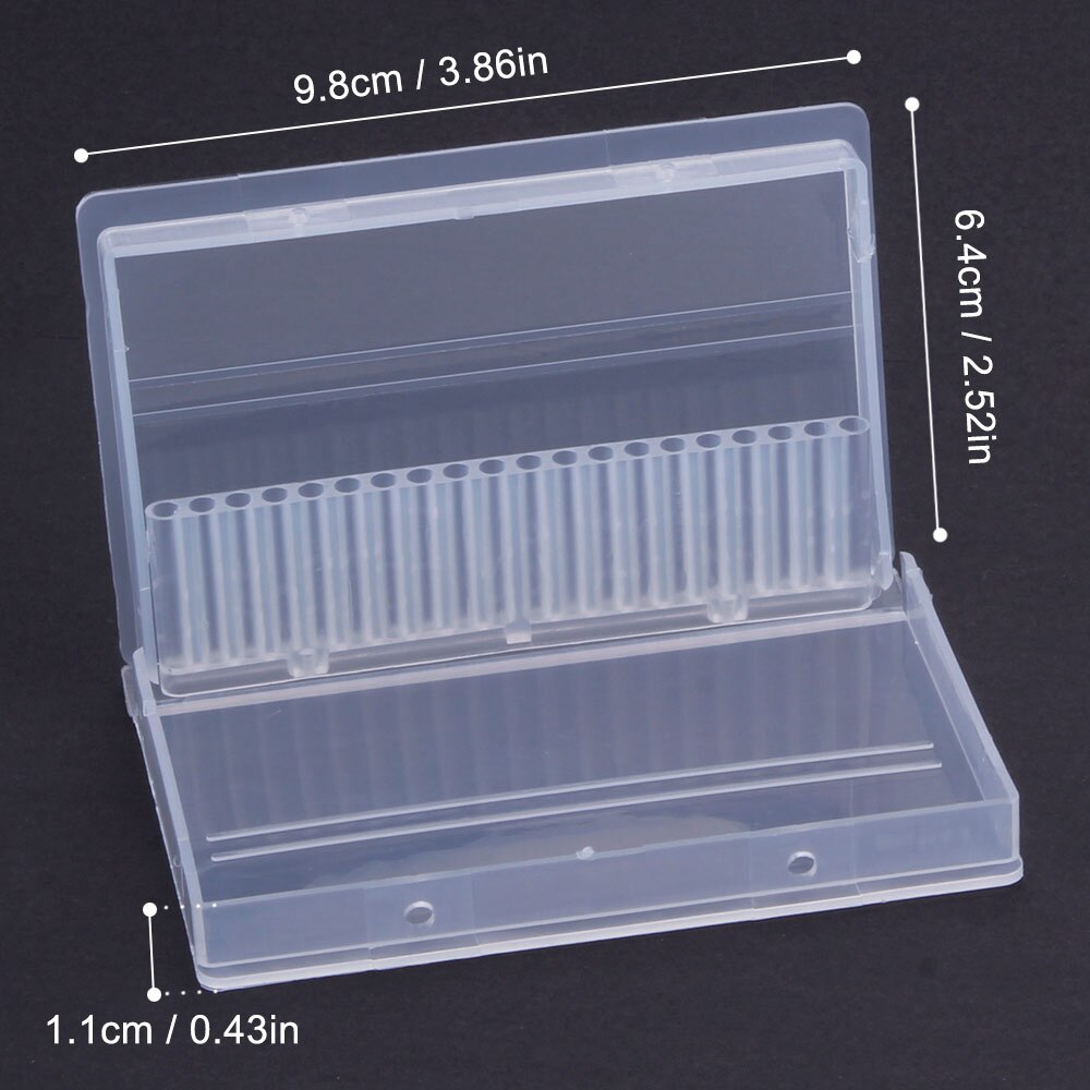 Soporte para brocas de uñas con 10/20/48 agujeros, estuche de almacenamiento vacío, contenedor de exhibición, caja de cortador de fresado, soporte de exhibición para manicura Acryl: plum