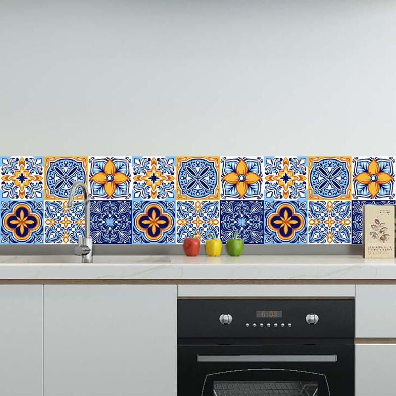 12 stuks mexicaanse bloem zelfklevende pvc keramische tegelstickers waterdichte keuken  l69b