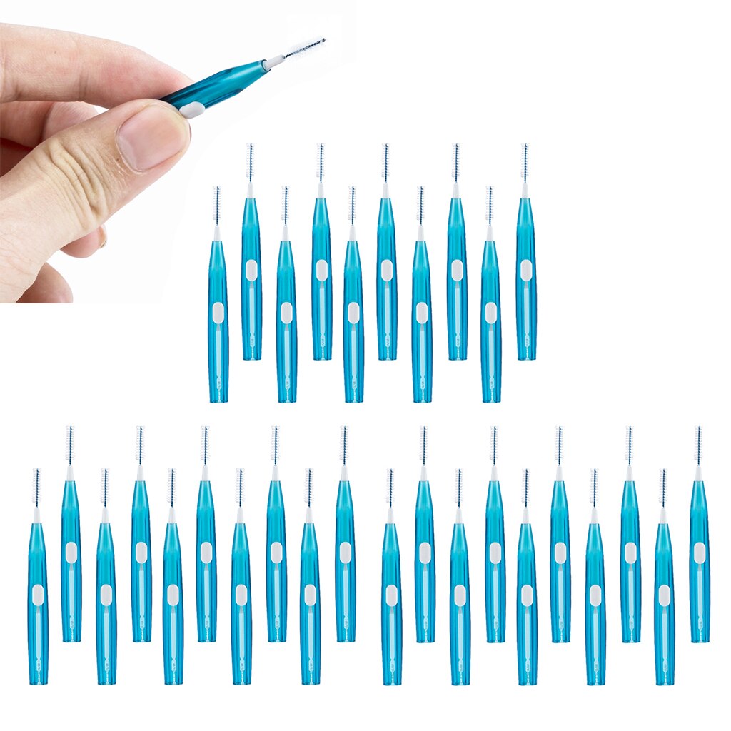 30x Push-pull Oral Care Interdental Brushes Teeth Gap Residue Cleaner Toothpick