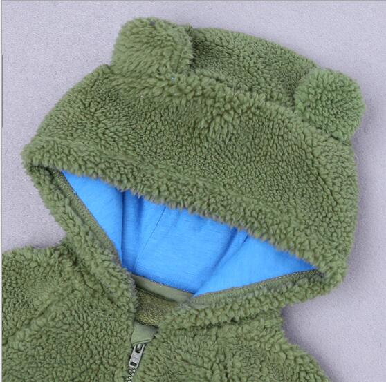 Vinter baby pojkar jacka nyfödd spädbarn baby flicka varm huva kappa för pojke barn barn fleece ytterkläder kofta