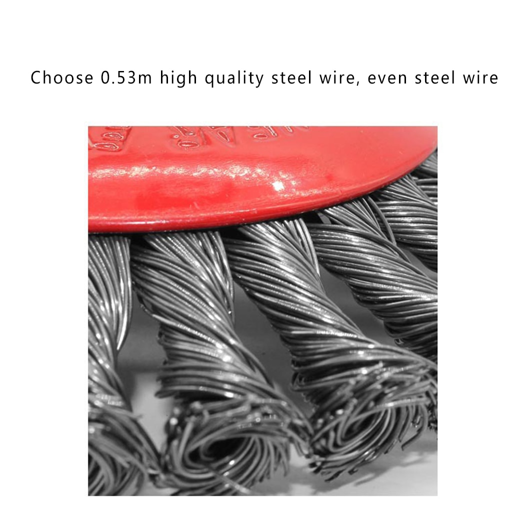 100mm M14 Twist knot steel wire wheel brush Rust removal wire wheel Cup Brush Disc For Angle Grinder