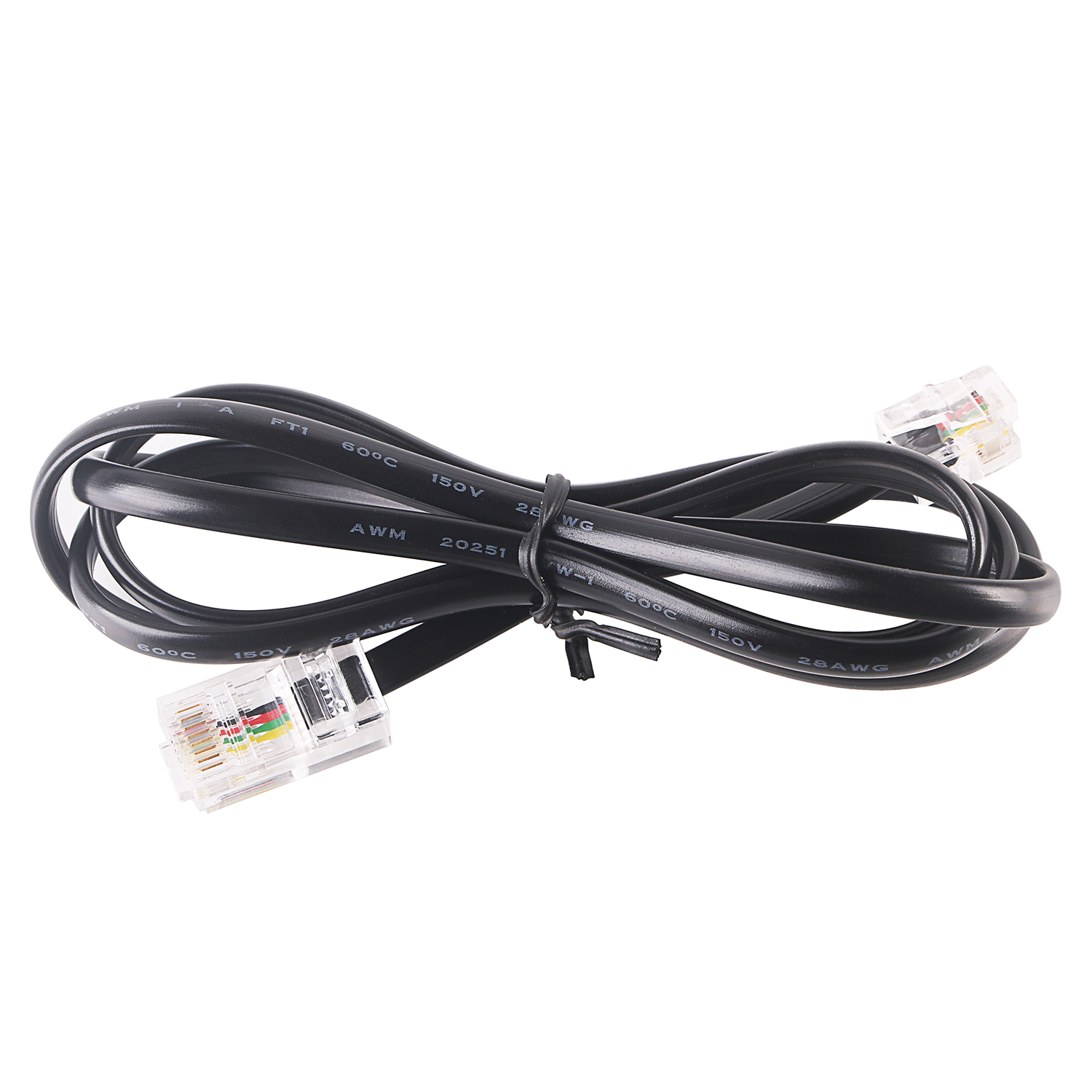 RJ11 auf RJ45 Adapter Datenkabel Telefon Stecker auf Stecker M-M Modulares Datenkabel Mobilteil Sprachverlängerung Telefon Datenkabel