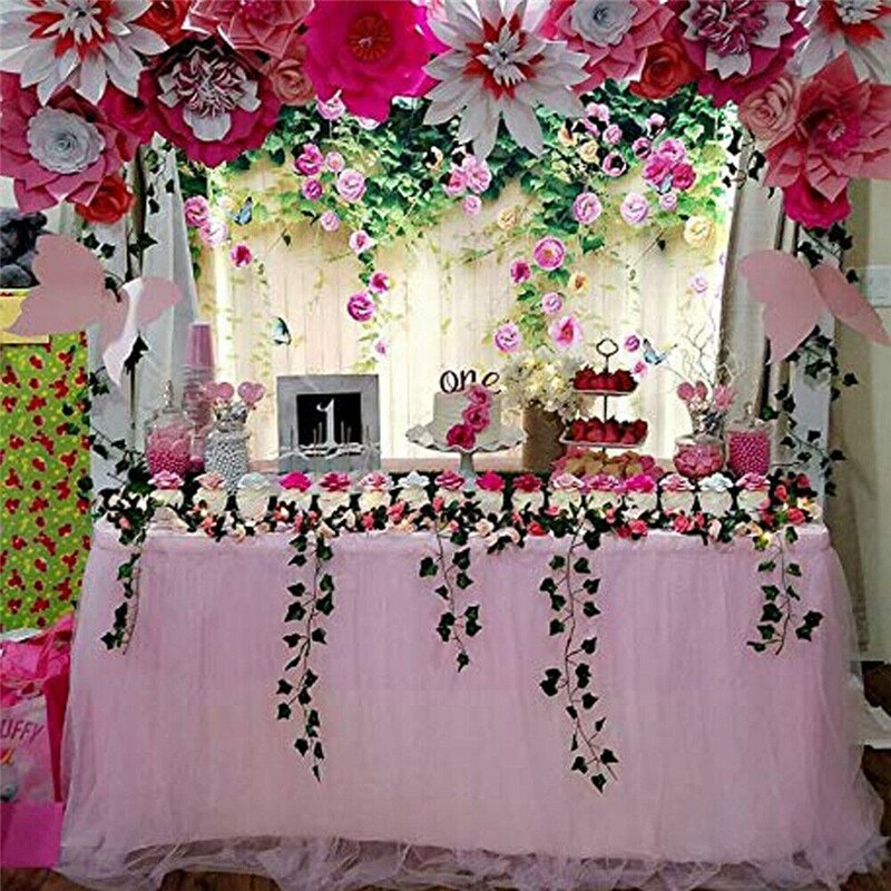 Multi colores tabla falda tutú tul mantel boda Mesa Decoración