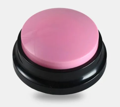 Dog Communication Buttons Voice Recording Button for Pet Training Buzzer 30 Second Record Playback Funny for Talking Pet: Pink