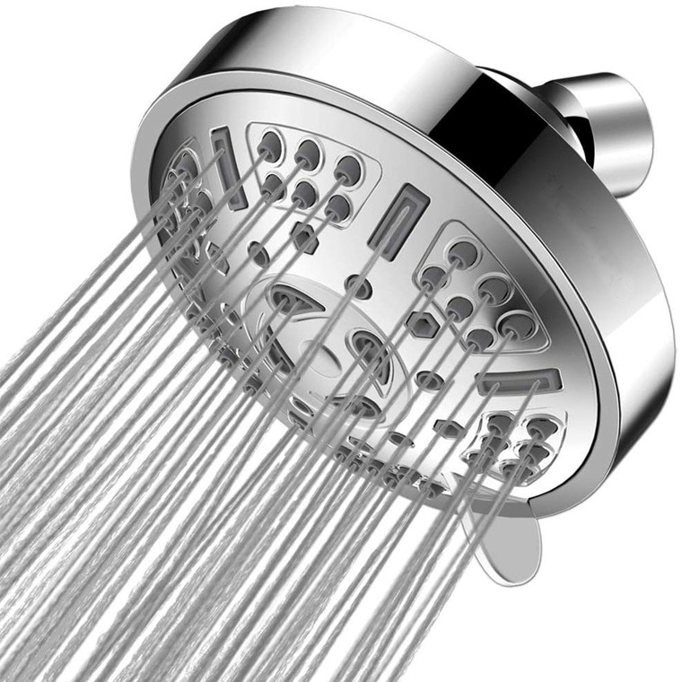 High Pressure Fixed Shower Head Upgraded 9 Functions Adjustable Bathroom Showerhead Multi-Functional Wall Mount Fixed Shower Hea