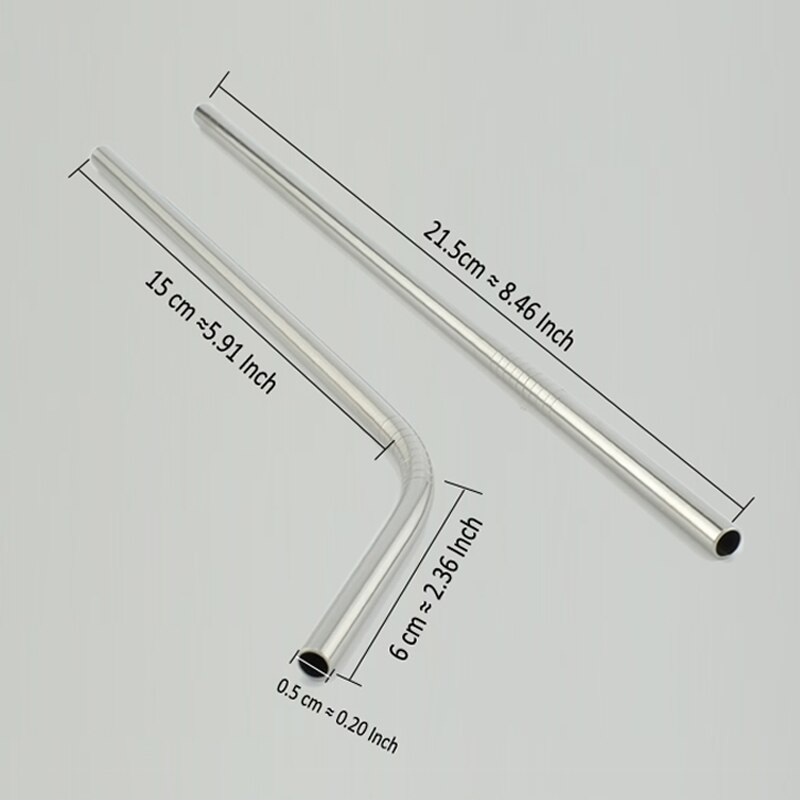 Pajilla de Metal reutilizable s establece 304 Acero inoxidable pajilla de Metal con bolsa de cepillo limpiador para tazas 20/30oz triangulación de