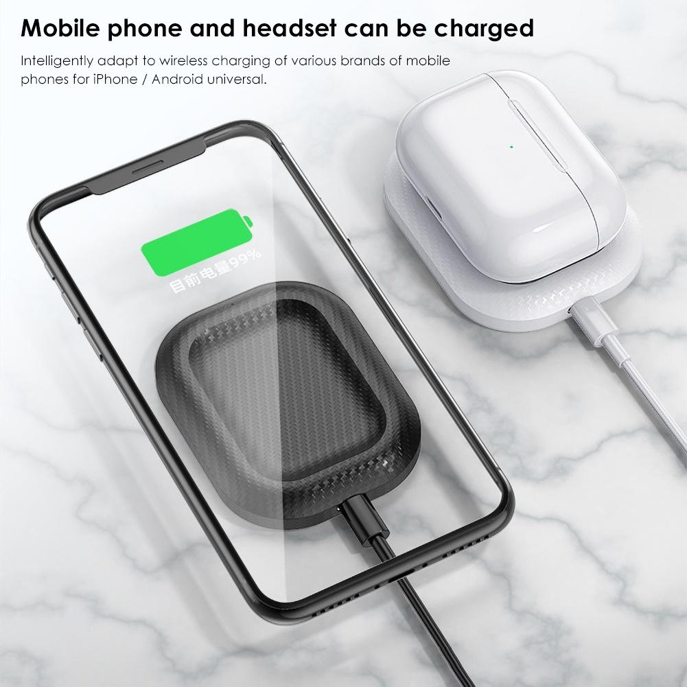 2 In 1 Draadloze Opladen Voor Iphone Android Android Ipods Pro Oortelefoon