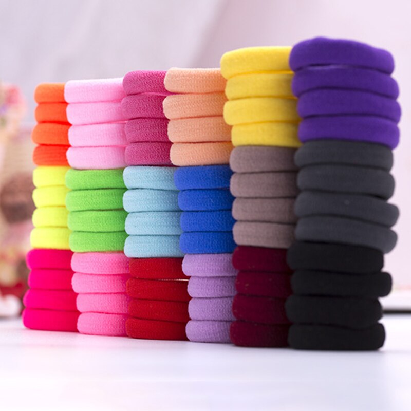 100 Uds bebé las niñas colorido pequeño elástico bandas para el pelo de los niños de cola de caballo titular niños diadema banda de goma accesorios para el cabello