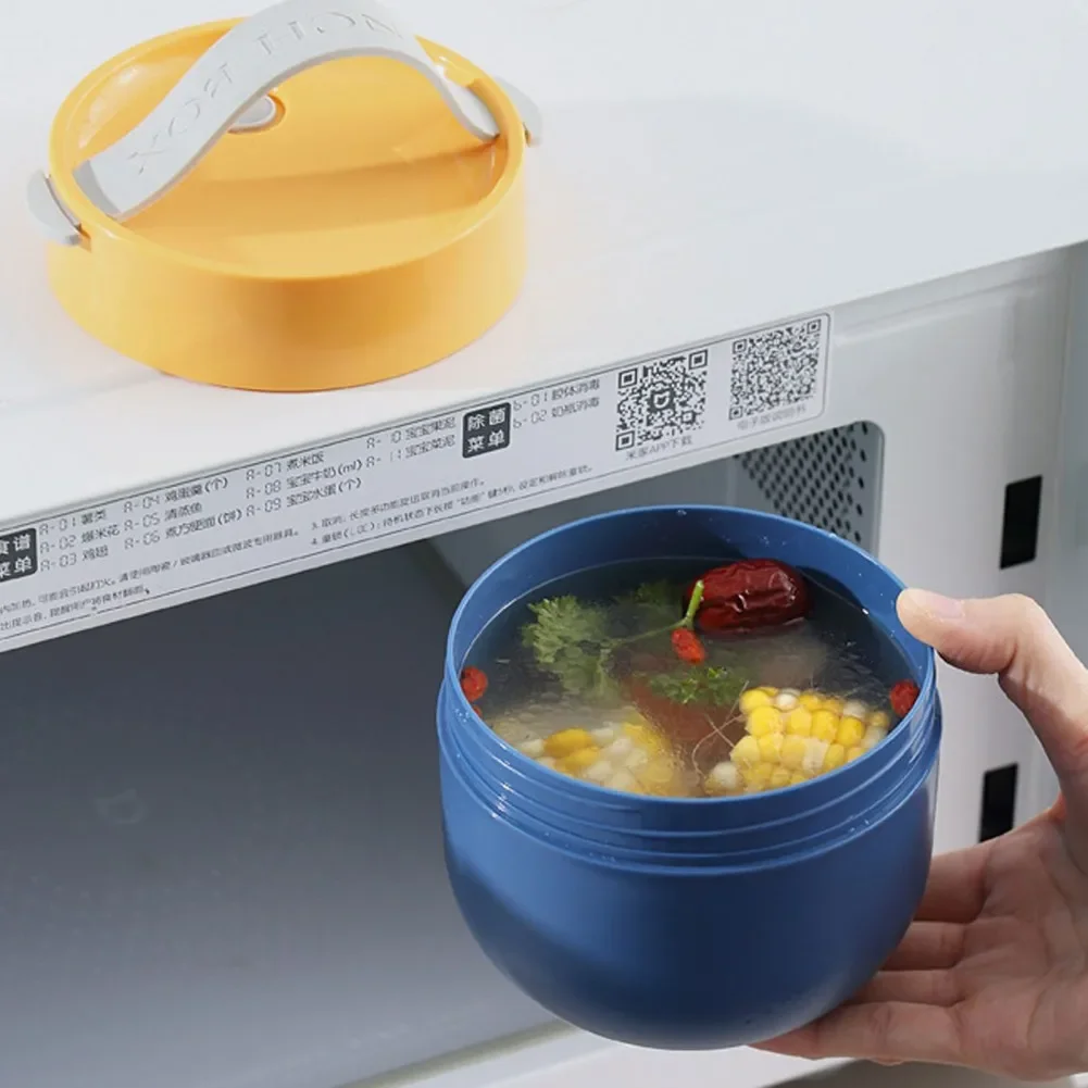 Bärbar soppkopp lunchlåda plast termosmugg matbehållare termoskopp vakuum bentobox med sked för barn