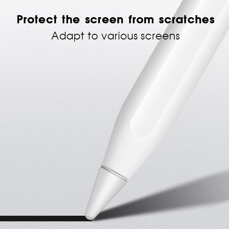 8 stk beskyttelsesetui til æbleblyant 1 2st pen pen stylus penpoint cover blød silikone beskyttelsesetui til æble blyant 2 tip