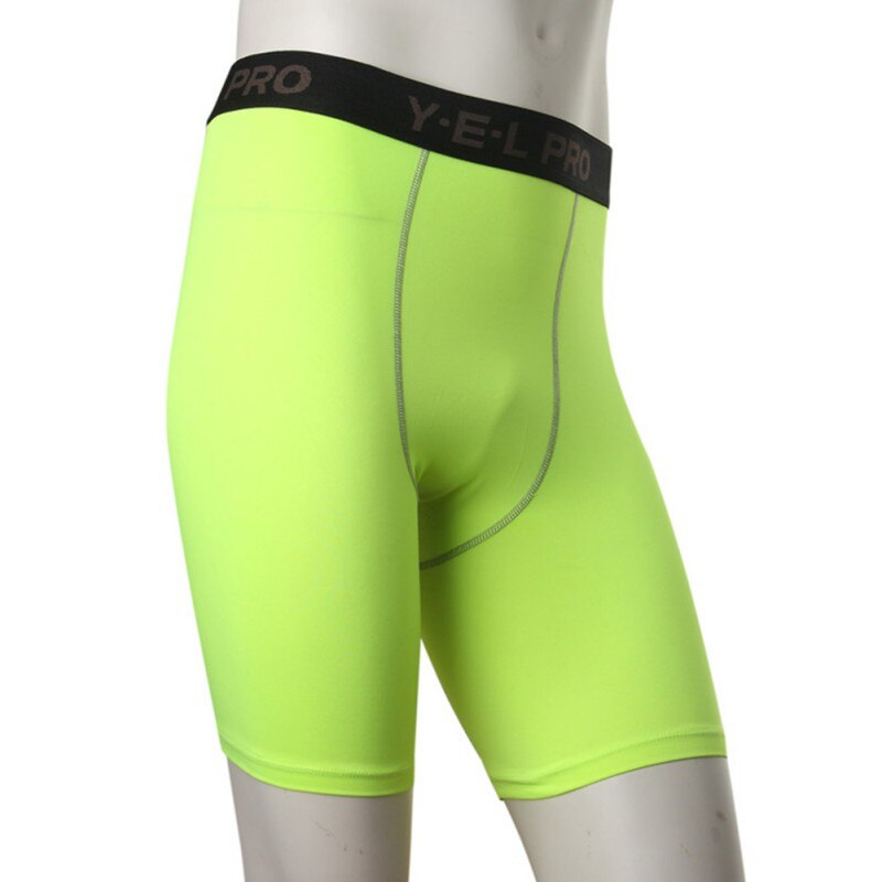 Pantalones cortos de compresión térmica para hombre, mallas transpirables de secado rápido, para gimnasio, j4: Verde / XXL