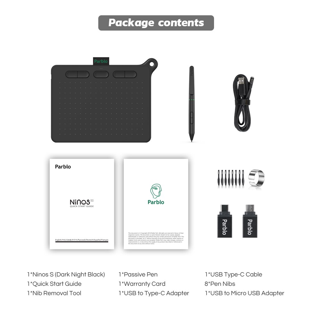 Parblo Ninos S Graphics Drawing Digital Tablets Si... – Vicedeal