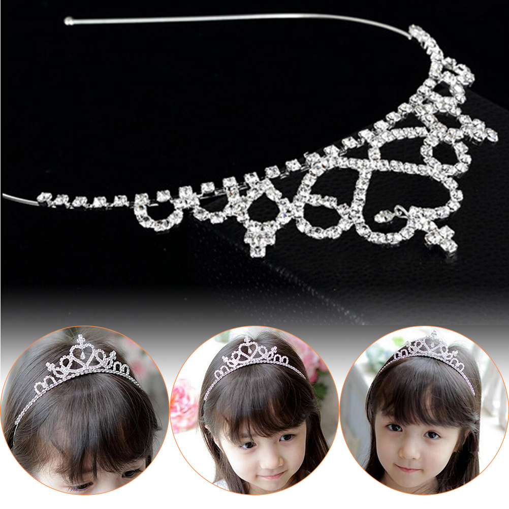 1PC Baby Meisjes Mooie Meisjes Princess Bridal Crown Crystal Tiara Hoepel Hoofdband Haarband Accessoires