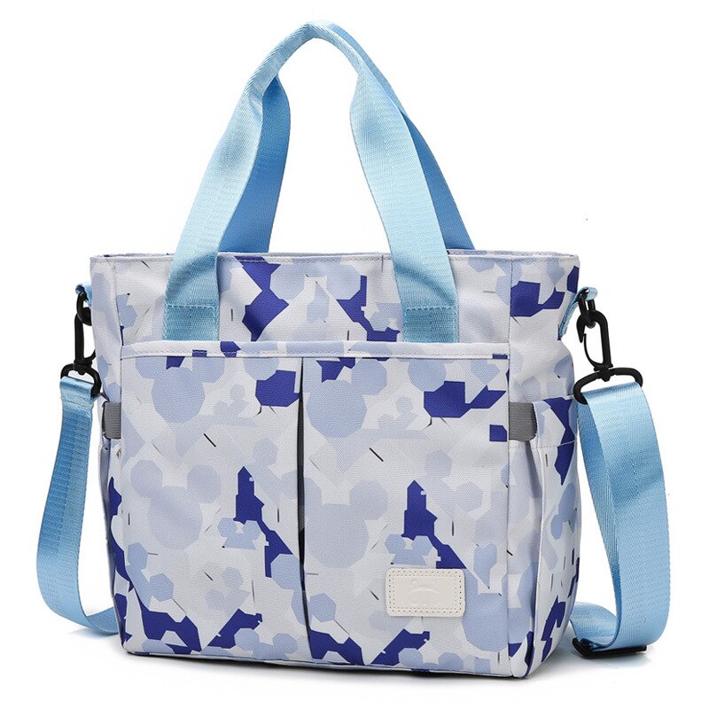 Luiertas Draagtas Draagbare Massa Mama Bag Stijl Schouder Baby Out Mother 'S Tas: Sky Blue