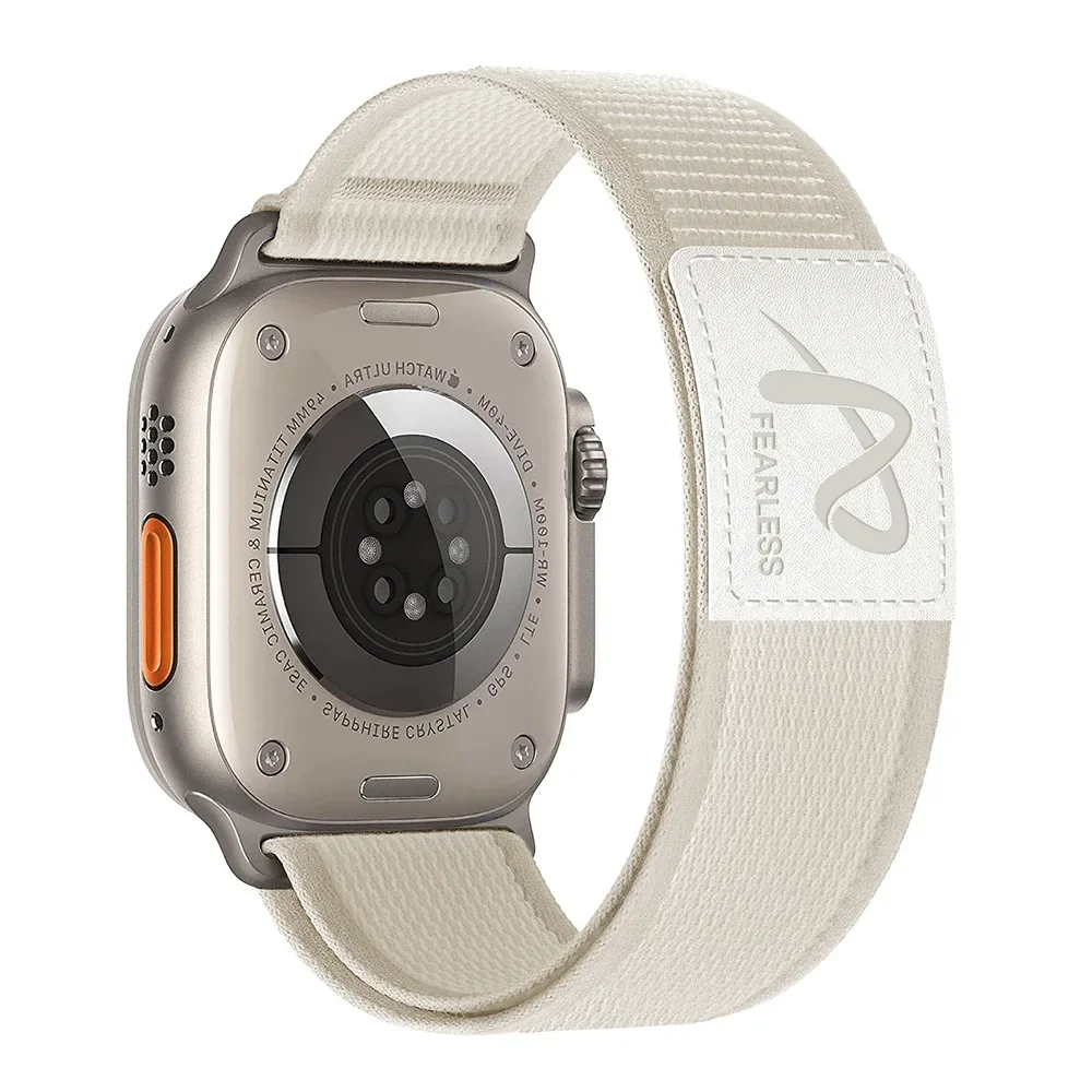 Trail Loop Strap For Apple Watch 46mm 49mm 41/45mm 44mm 42 40mm Nylon Bracelet Buckle iwatch Series 10 9 8 7 6 5 4 SE Ultra Band: Black Yellow / 14mm