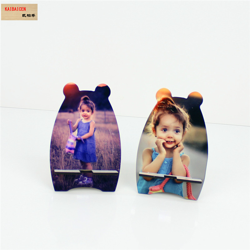 Sublimation MDF blank Universal Phone Stand Holder Cute Desk Stand for 3.5-10 Inch Smartphones Heat press printing: 8DCK-005 sea bear