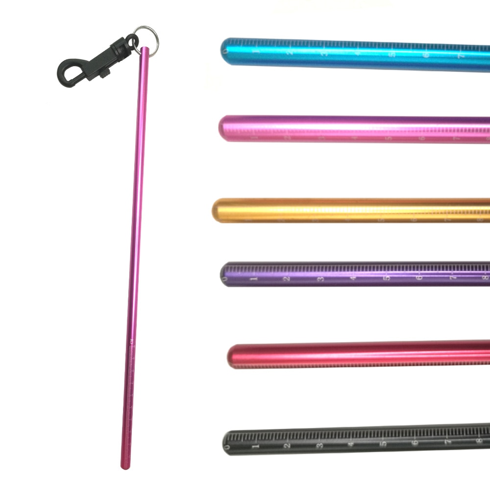 35cm aluminiums dykkertank banger reef stick hummer pointer med måle snap clip undervands dykning kildle stick lav støj