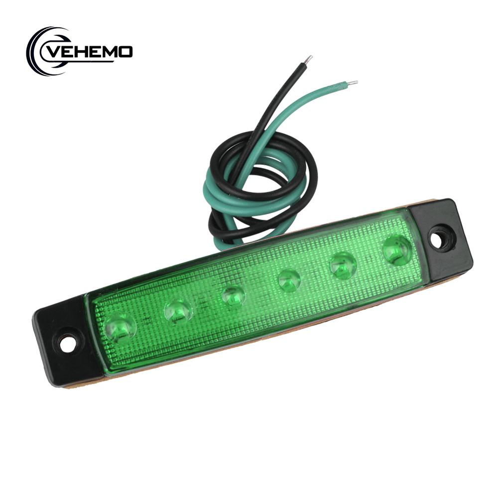 Lastbil led 24v trailer lygter 6 led bag bagside markeringslys baglygter grøn lastbil lastbil led lys