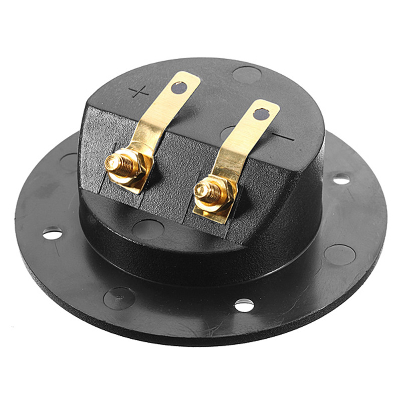 LEORY Car Stereo Speaker Terminal Board Round Double Binding Post Screw Connector Subwoofer Plug