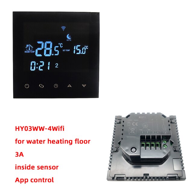 AC220-240V Weekly Programmable Electric/Water/Boiler Temperature controller WiFi LCD Touch Screen Time Display Thermostat: Water Wifi