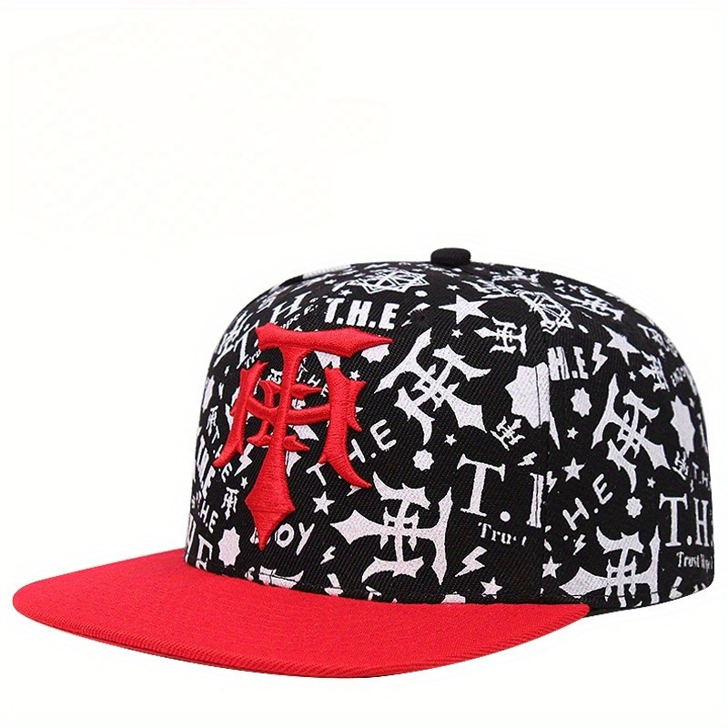 Gorra de béisbol de ala plana, sombrero Hipster bordado, estilo europeo, Hip Hop: Multicolor