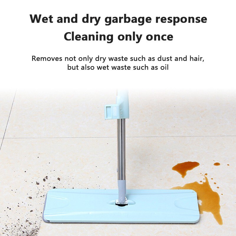 Magic Self Wringing Mop, 360°Spin Microfiber Flat Mop for Laminate, Hardwood, Wood Floor Cleaning - dust,wet and dry Squeeze mop