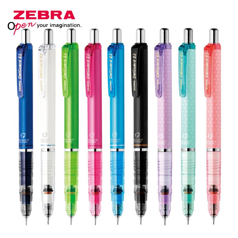 1 st zebra  ma85 kontinuerlig blyerts kärna automatisk penna 0.3/0.5/0.7mm elever använder skrift för att kontinuerligt rita aktivitetsledning