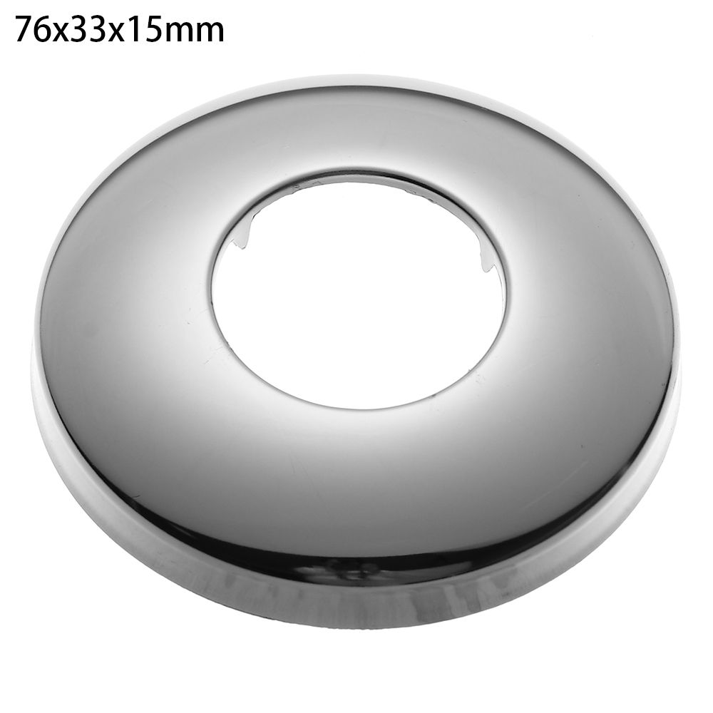 Chrome Shower Kitchen Wall Flange Faucet Decorative Cover Pipe Wall Covers Faucet Accessories Faucet Decor: 76x33x15mm