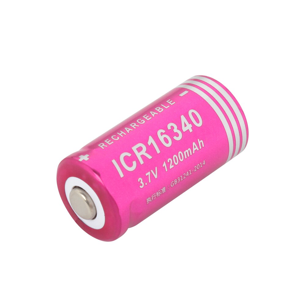 100% Originele 18650 Li-Ion Oplaadbare Batterij ICR-16340 Lithium 1200Mah 3.7V Batterij Voor Led Lantaarn Zaklamp Knop Top Mobiele