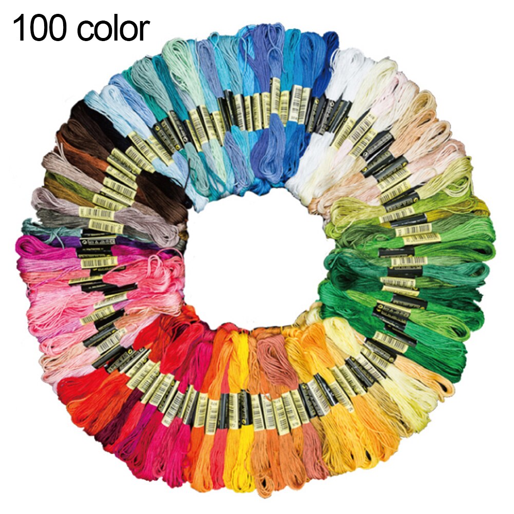 50/100Pcs Embroidery Threads for Sewing Mix Colors Cotton Cross Stitch Embroidery Floss Thread DIY Hand Knitting Sewing Threads