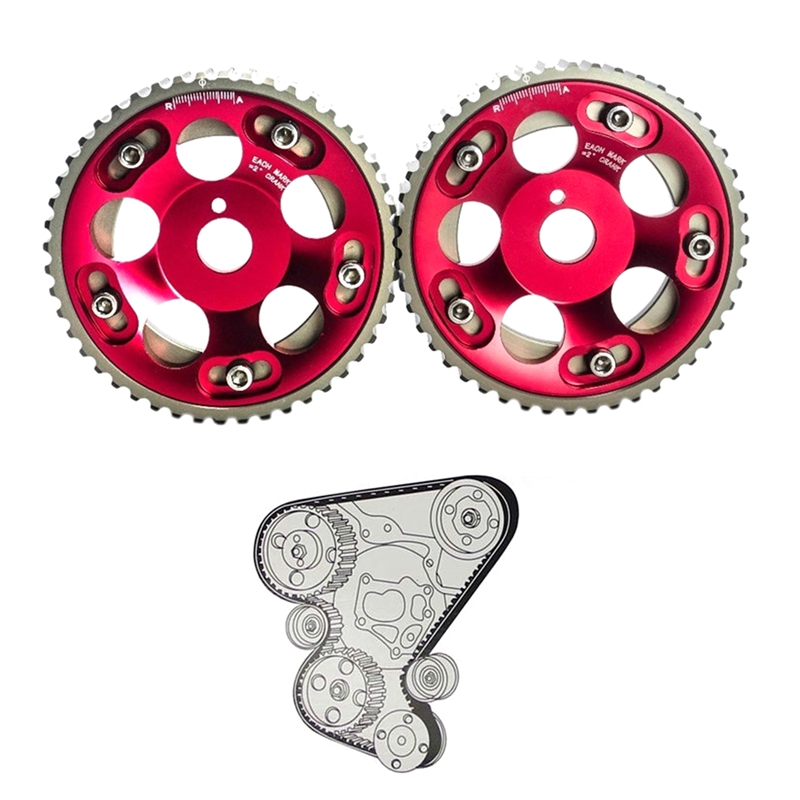 Adjustable Cam Gears Pulley Timing Gear Racing Camshaft Gear Set for Toyota 1JZ 2JZ DOHC Engine