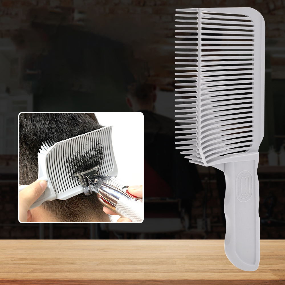Peine para decolorar, cortadora de peluquero , mezcla de peine para cortar cabello con parte superior plana para hombres, cepillo para decolorar resistente al calor
