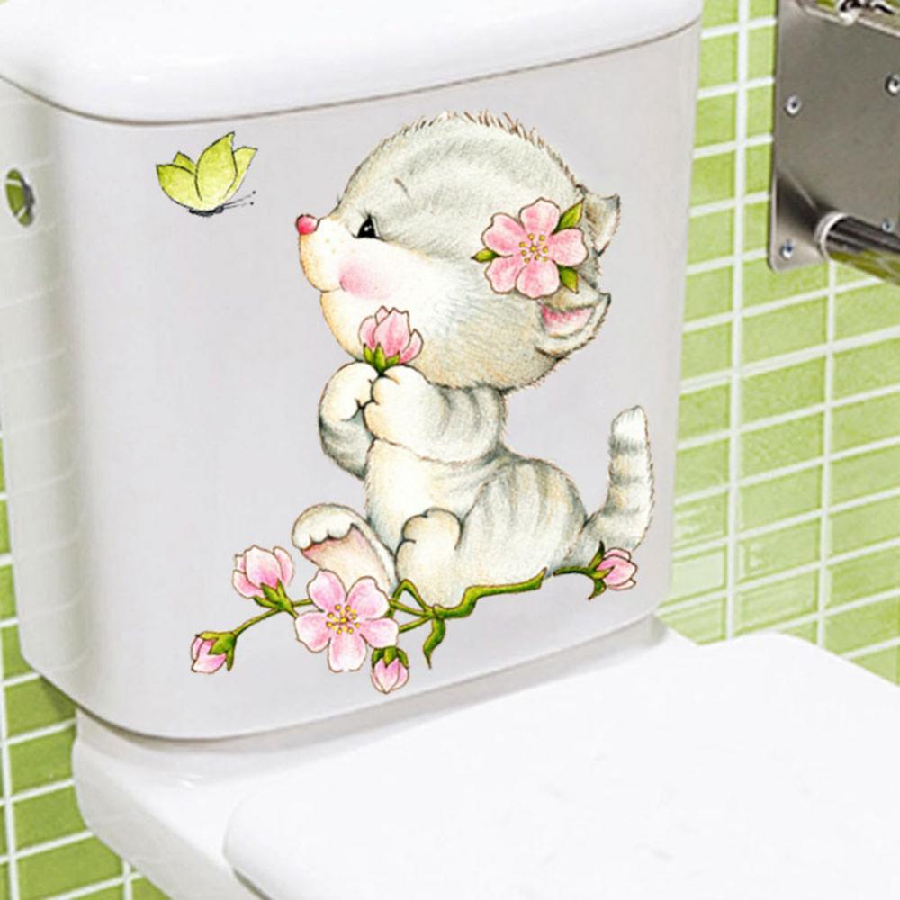 Autocollant De Toilette En Forme De Bouquet De Roses Pour La Saint Valentin Pour Couvercle De Toilette De Salle De Bain Autocollants Decoratifs P18972381
