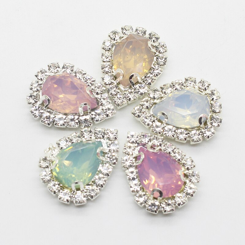 Rhinestone Water drops 10 pcs Button For Craft Sewing Diy Handmade Clothing Decorative Embellishment Home Decoration Accessories