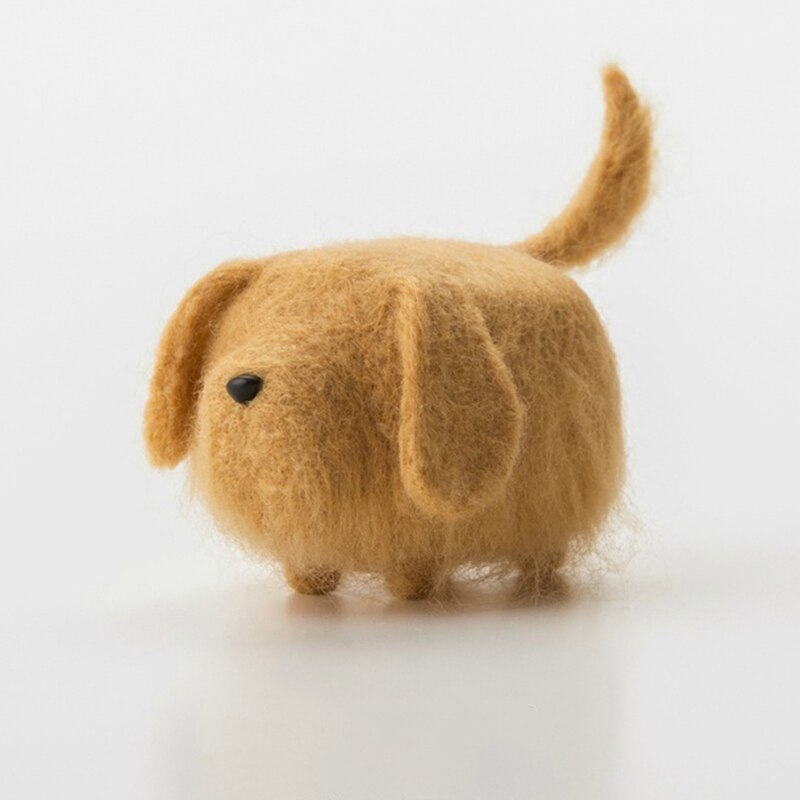 DIY artesanía de lana de fieltro sin cara perro Shiba Corgi Teddy Doll Material paquete hecho a mano costura tela artesanal juguete aguja fieltro gato: Dog 3