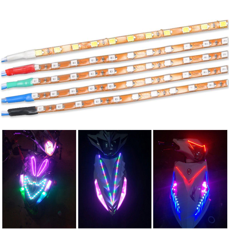 Tira de luces LED impermeable para coche, accesorio decorativo y Flexible de 135CM-30CM, 12V, DRL
