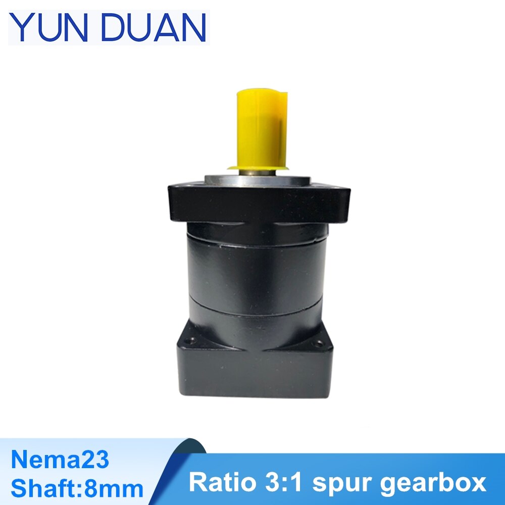 Motor paso a paso nema 23, ratio 3:1, reductor de caja de cambios planetaria, eje de 8mm, velocidad de 3 ratio, caja de cambios gor nema 23