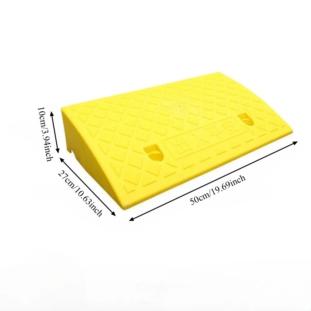 Tragbare Schwellenrampe, 3/5/6/7/8/9/10 cm Höer, rutschfeste Oberfläche, langlebige Rampe für Auto, Motorrad, Rollstuhl, Rolle, Haustiere, Zugang: Gelb