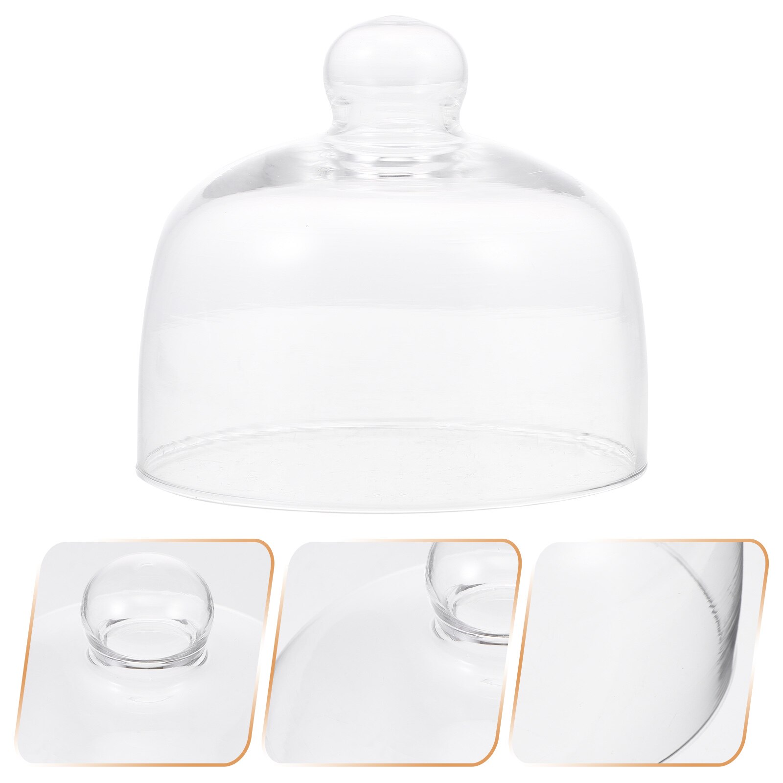 Cake Glass Cover Dessert Cover Cake Fresh-keeping Cover Food Cover: 11.5X11.5X9CM