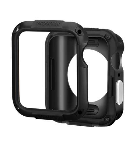 Spigen Bumper Case For Apple Watch 6 SE Case 44mm 40mm 42mm 38mm 6 5 4 3 2 Anti-fall Frame Shell Case Rugged Armor SGP Protector: Black / For se 6 5 4 44mm