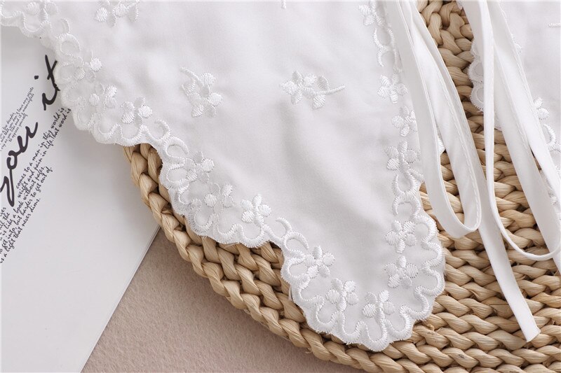 Sitonjwly Witte Sjaal Pop Nep Kraag Vrouwelijke Overhemd Valse Kraag Dames Afneembare Half Shirt Revers Blouse Shawl Wrap Decoratie
