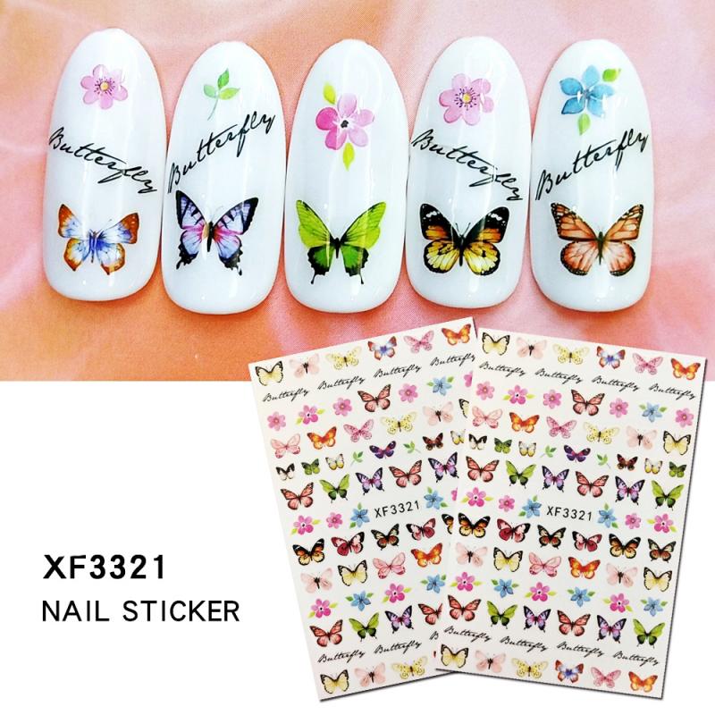 1 pièces belle papillon fantaisie 3D dos colle ongle décalcomanie décoration ongle Art ongle outil ongle ornement érable ongle autocollant: 07
