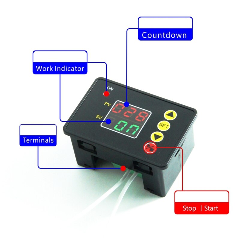 Schließer Relais Zeit Regler 12V 24V 110V 220V Timer Verzögerung Schalter T2310