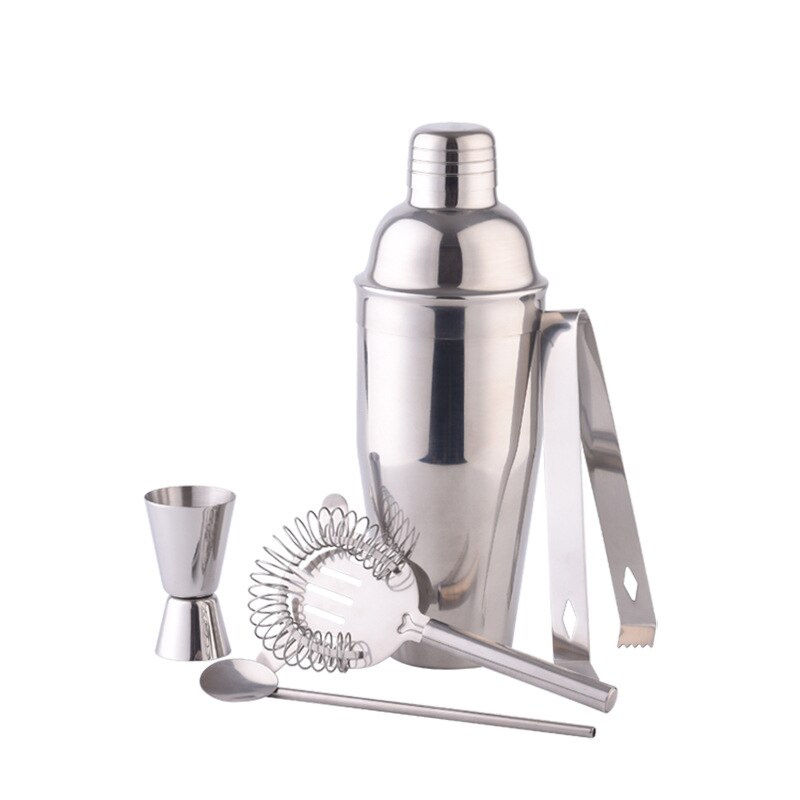 Set van 700/750/800ml roestvrijstalen cocktailshakers, barset, shakerset met houten rek, cocktailshaker, barset, roestvrijstalen mixer: K5-33