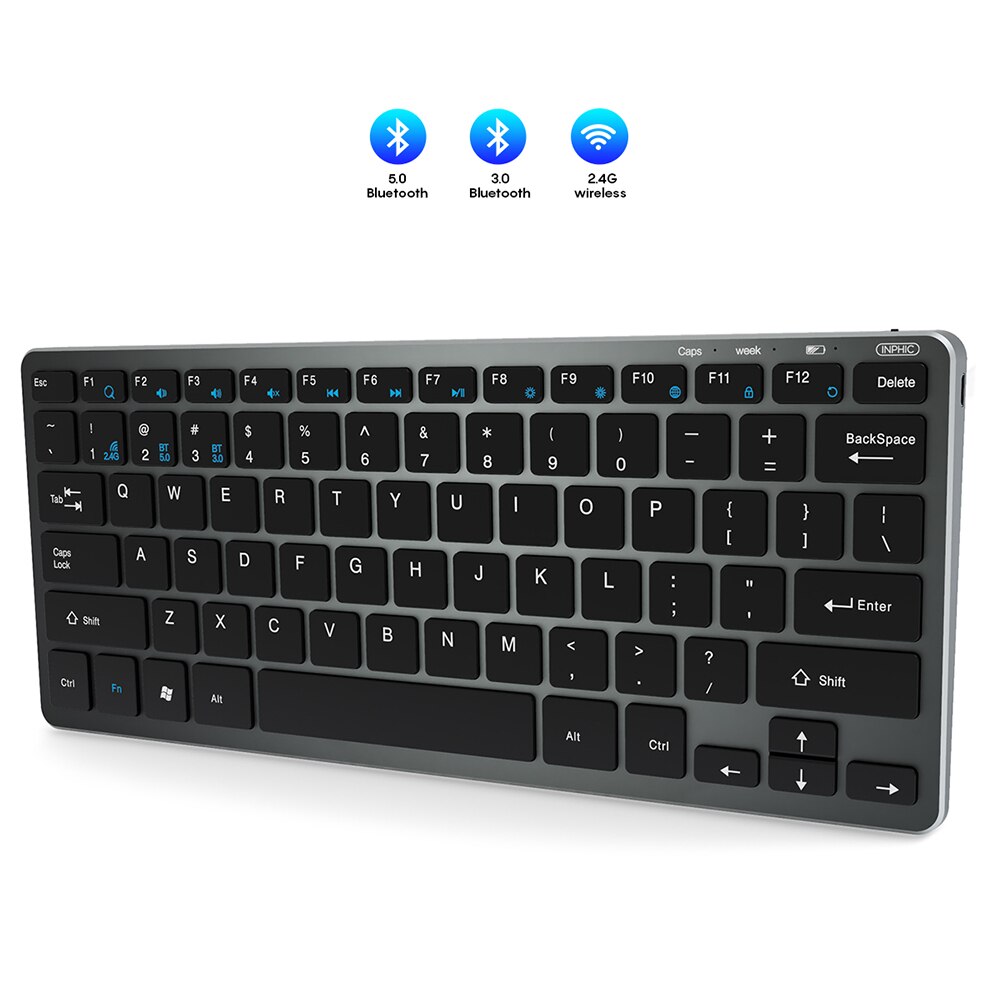 Wireless Keyboard Mini Bluetooth Toetsenbord Voor Ipad Telefoon Tablet Rubber Keycaps Oplaadbare Toetsenbord Voor Android Ios Windows